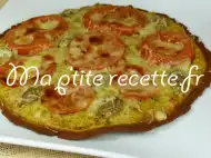 Photo recette pizza au saumon et aux olives